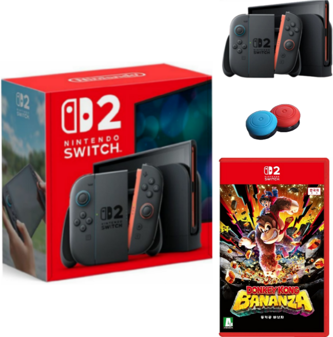 Nintendo 닌텐도 스위치2 본체 한글판+닌텐도 스위치2 동키콩 바난자 게임타이틀 (우체국배송)