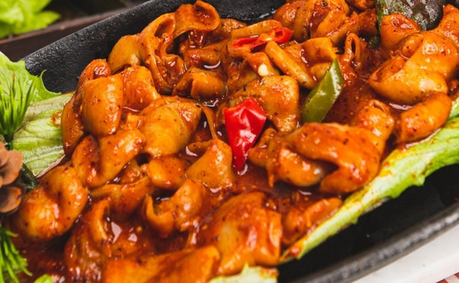 복주머니 돼지곱창볶음 200g 직화 불 양념 야채 캠핑 밀키트 간편조리