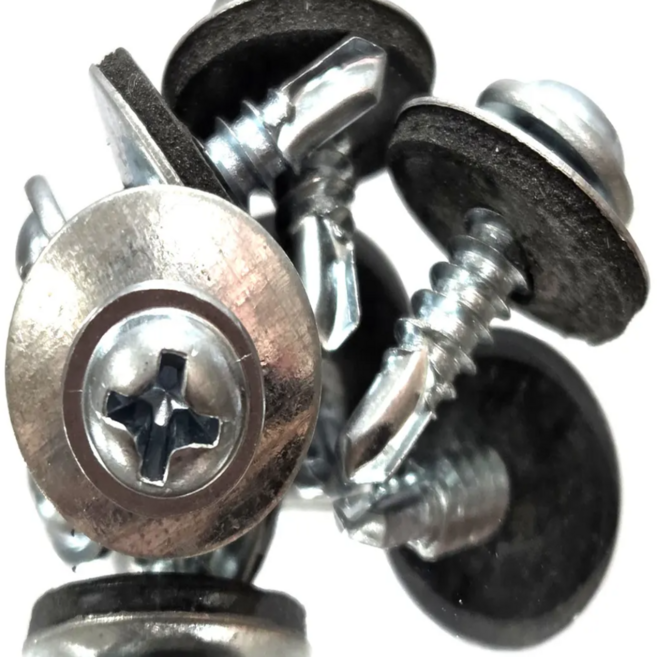 방수피스 8(4.2mm) 돔와샤 조립 직결나사 와샤머리 육각머리, 8(4.2mm)X16W 백색 500개