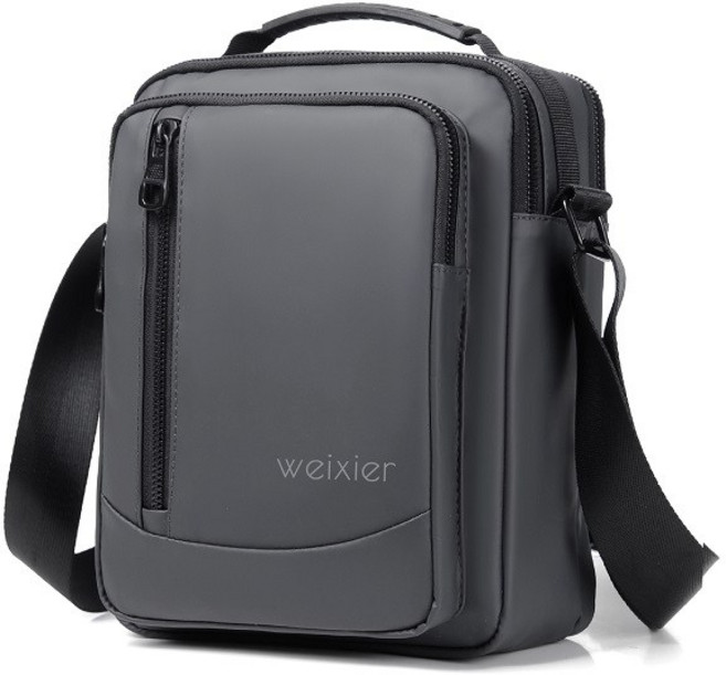 WEIXIER 심플 캐주얼 남자 숄더백 방수 대용량 멀티 크로스백