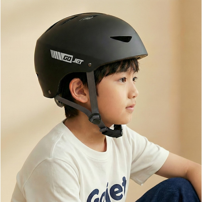 고젯 어린이 헬멧 키즈 유아 자전거 안전모 초등학생 킥보드 핼멧, 2개, 블랙