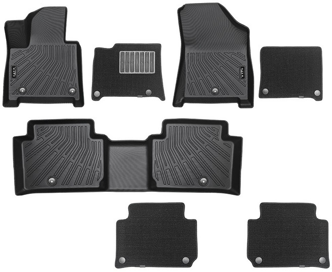 마토 TPE 2중 카매트 3D 방수풀커버 바닥매트, 블랙, 기아  K5 3세대 가솔린 2019.11~~