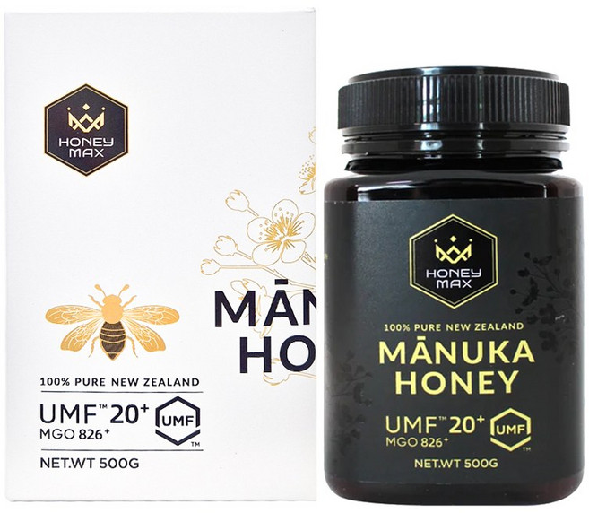 Honey Max 허니맥스 뉴질랜드 마누카꿀 UMF20+ 500g [원산지:뉴질랜드], 1개