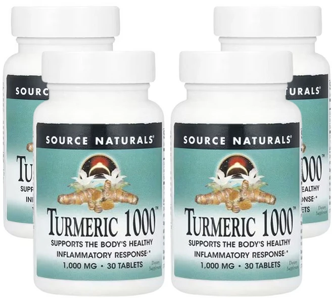 소스 내추럴스 터메릭 1000 1 000mg, 4개, 30정 - 쿠팡