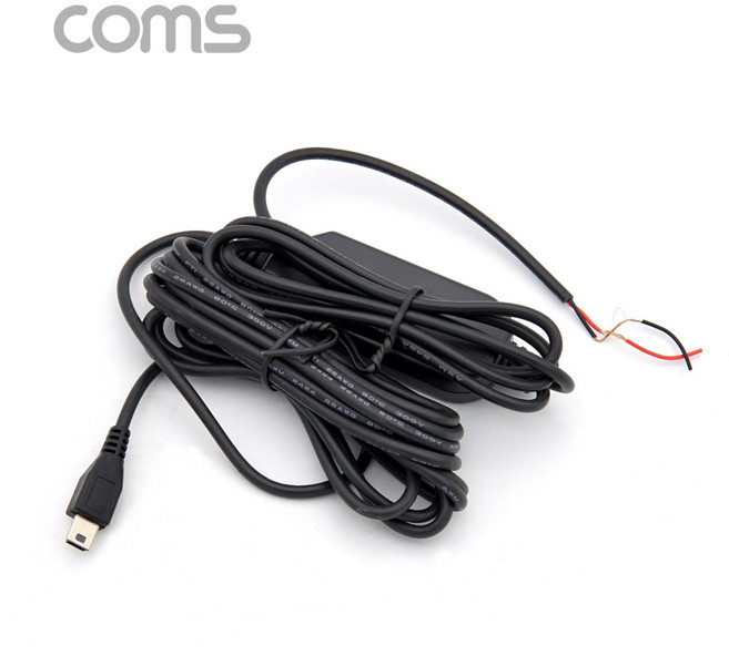 Coms 차량용 전원 변환 케이블 박스 키트/ 차량용 외부전원 Box Kit / 3M / 미니 5핀(mini 5Pin) / 블랙박스 연결 ND228, 본상품