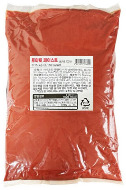 오뚜기 토마토 페이스트(파우치) 3.15kg, 1개
