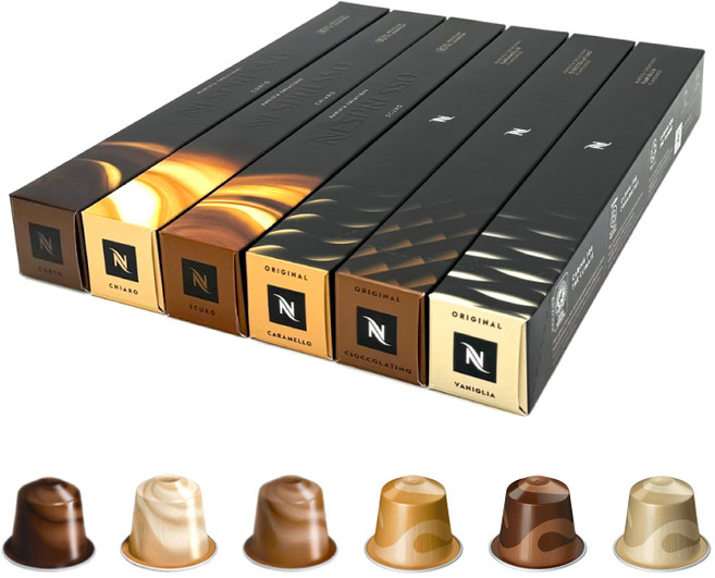 네스프레소 정품 캡슐커피 바리스타 6종 세트 총, 1세트