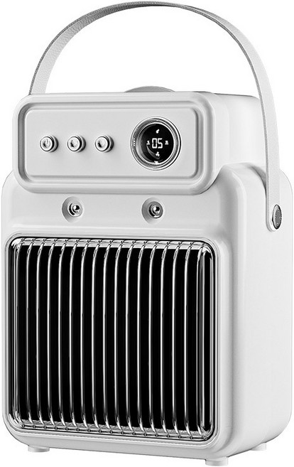 2in1가습&냉풍 탁상용 선풍기 미니 냉온풍기 가정용 에어컨, D02579-A-01, 화이트