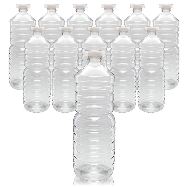경진기업 페트병 생수병 1.8L 생수원형-30파이(A) 12개 나비마개 투명