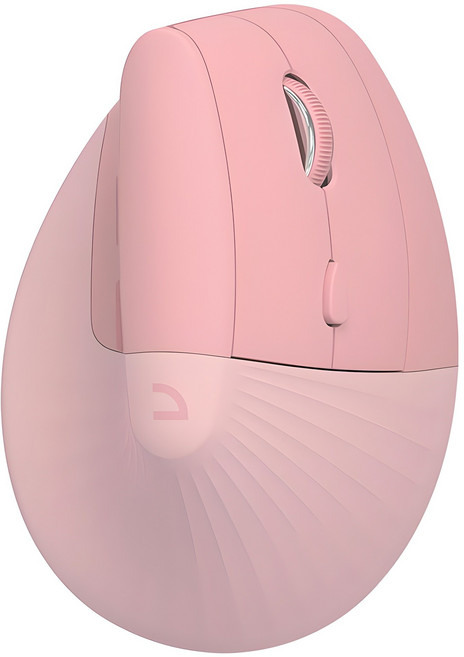 앱코 무선 블루투스 인체공학 버티컬 저소음 마우스 WEM60, 핑크