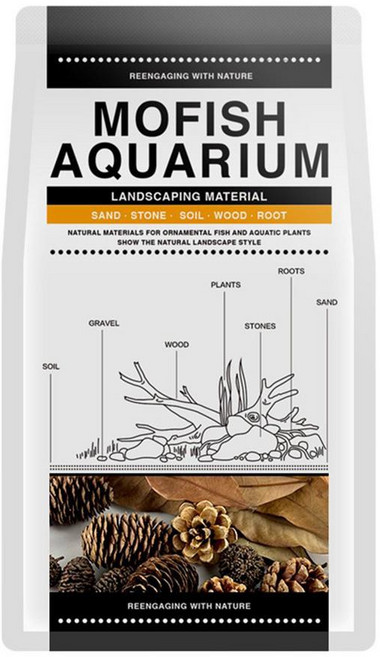 액세서리 및 알더 콘 수족관 PHLower 천연 장식 어항 다기능, 1개, mixed husk