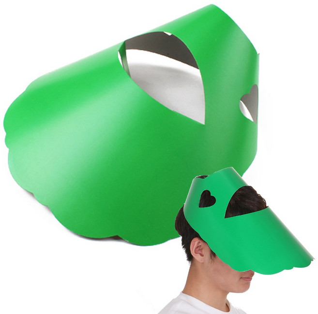 응원 종이 모자 그린 50개 일회용 썬캡 도구 운동회, 단품