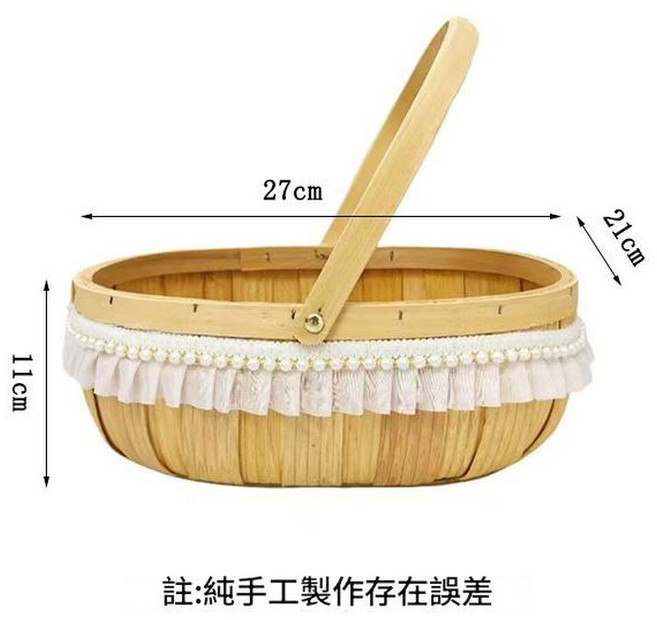 MMMH 手作編織收納籃, 橡木色, 1個