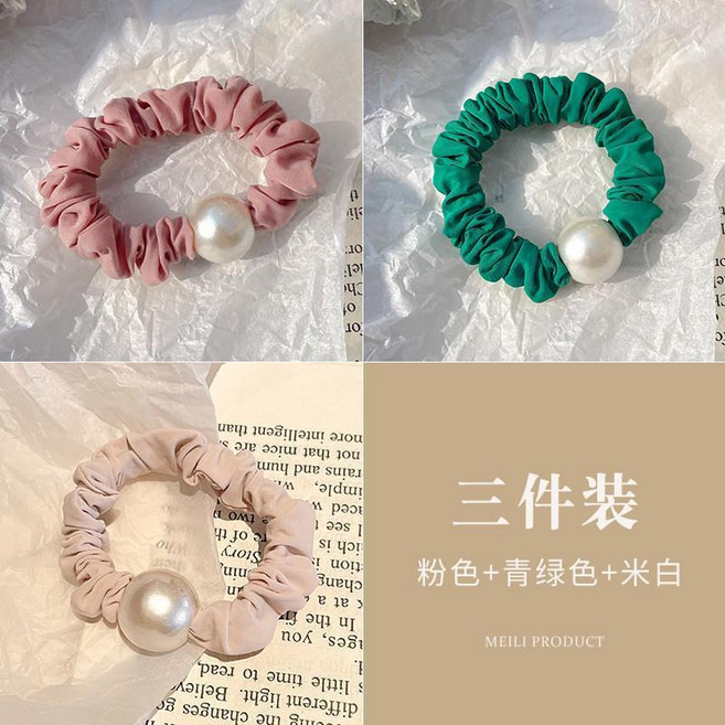 頭繩 珍珠頭繩髮圈扎頭繩扎頭皮筋頭髮女成人橡皮筋女發繩頭飾