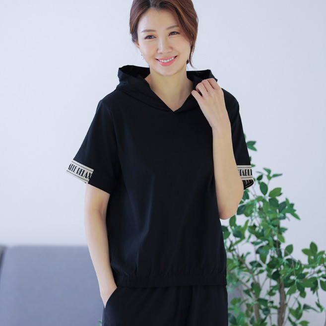 무브너 여성인견 후드셋업 빅사이즈 (여행룩 트레이닝룩)