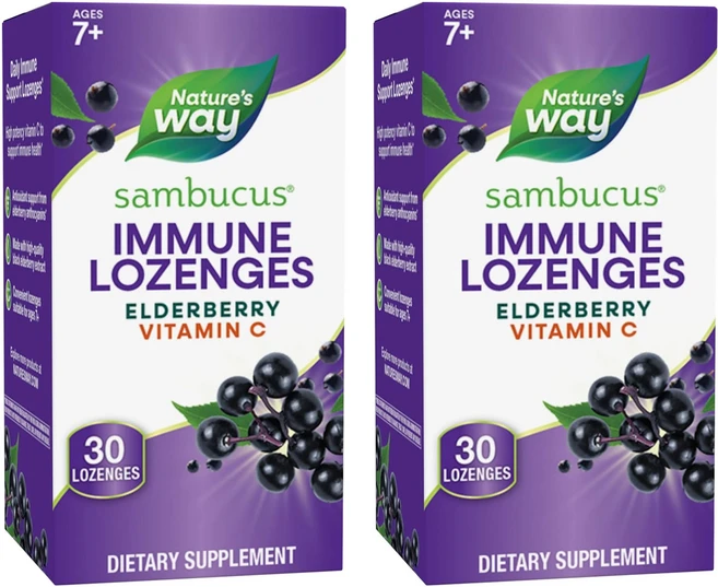 네이쳐스웨이 오리지널 샘부커스 스탠더다이즈드 엘더베리 로젠지, 2개, 30정 - 쿠팡