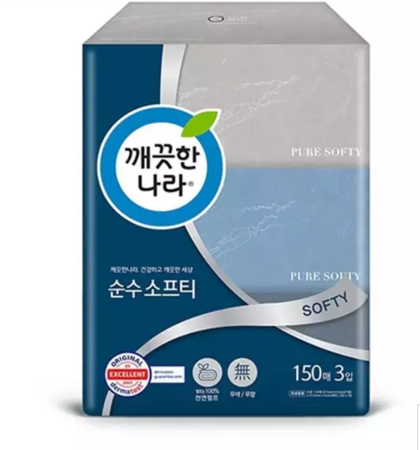 깨끗한나라 순수 소프티 150매 3입 12팩 (36입) 미용티슈, 36개