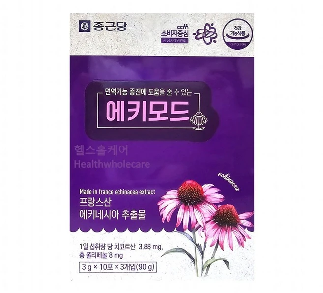 에키모드 30포 에키네시아 추출물 면역기능 증진 도움, 1개, 30회분 - 쿠팡