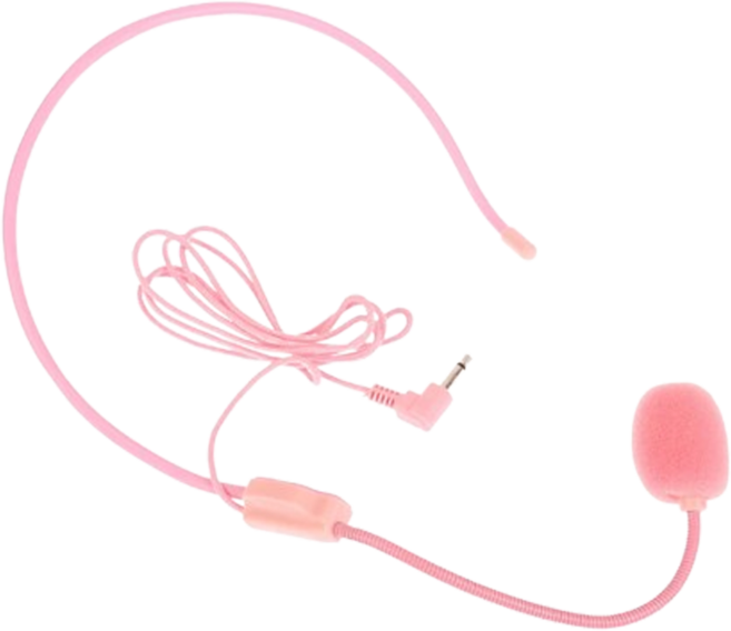 헤드마이크 고감도 강의 헤드셋 이어마이크 강사용 마이크 P501, 핑크