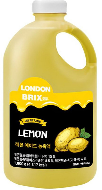 런던브릭스 레몬에이드 농축액, 1.8kg, 1개