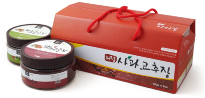 전통 장마실 의성 사과 고추장 500g+마늘 고추장 500g 선물용, 1개, 1g