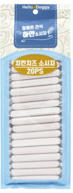 헬로도기 참좋은간식 하얀소시지 강아지간식, 1개, 180g, 치킨치즈맛