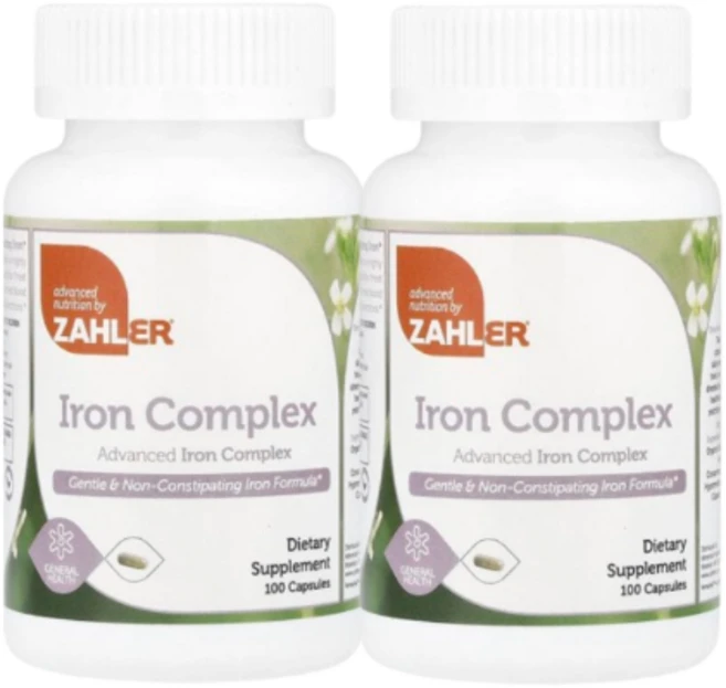 철분 복합체 Zahler 캡슐, 2개, 100정 - 쿠팡