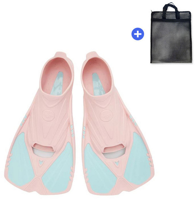 아레나 오리발 숏핀 A5AC1AF03 +빅메쉬백 증정, 핑크