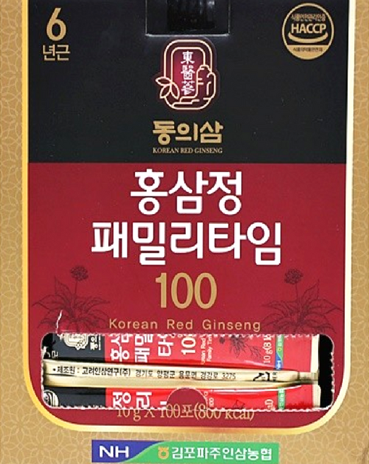 홍삼정 패밀리타임100 10g x 100포, 100개