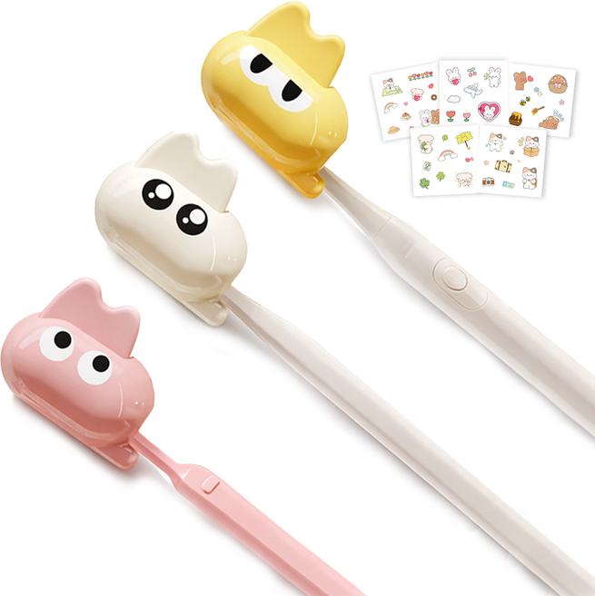 픽 101 여행용 휴대용 칫솔 보호 커버 캡 위생 케이스 세트, 1세트, 3종