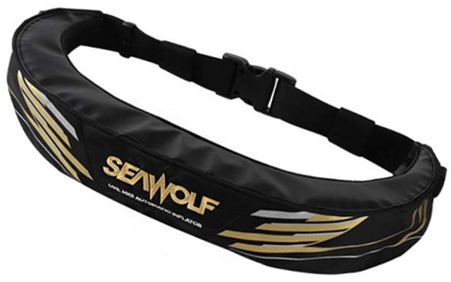 씨울프 구명조끼 HS-W500 광야 허리벨트 자동 팽창식 구명복 라이프자켓, 블랙