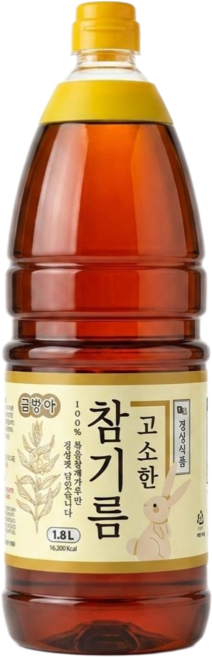 [금방아] 진하고 향이 고소한 대용량 참기름, 1개, 1.8L