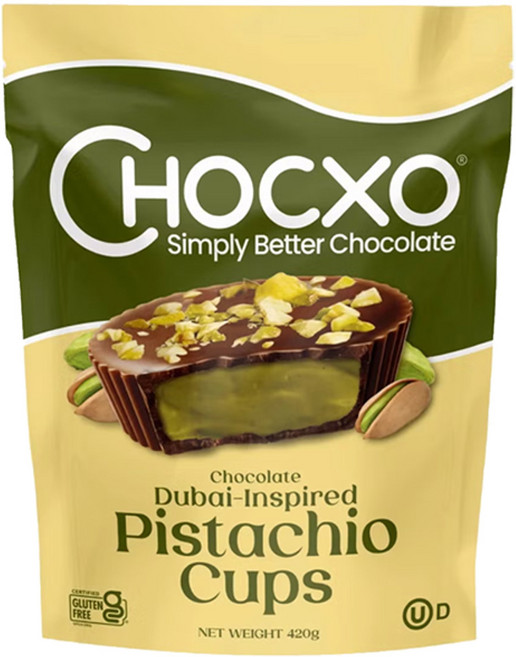 CHOCXO 開心果牛奶巧克力, 420g, 1個