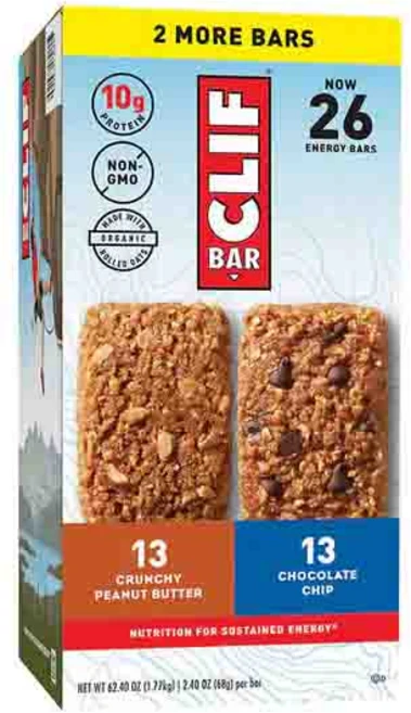 클리프 스낵 에너지바 버라이어티팩 Clif Bar Variety Pack 2.4 oz 26-count, 1.77kg, 1개 - 쿠팡