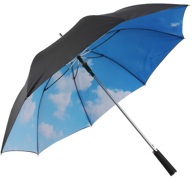 대형 70 두겹 하늘 자동 장우산 구름우산 하늘골프우산