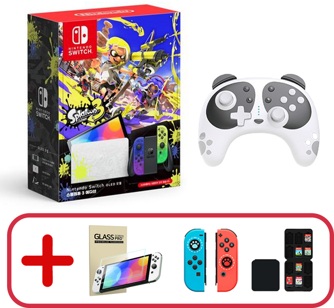 닌텐도 스위치 OLED 스플래툰 에디션 + 컨트롤러 ACC 패키지