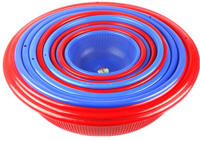 플라스틱 원소쿠리 원형 채반 바구니 세척