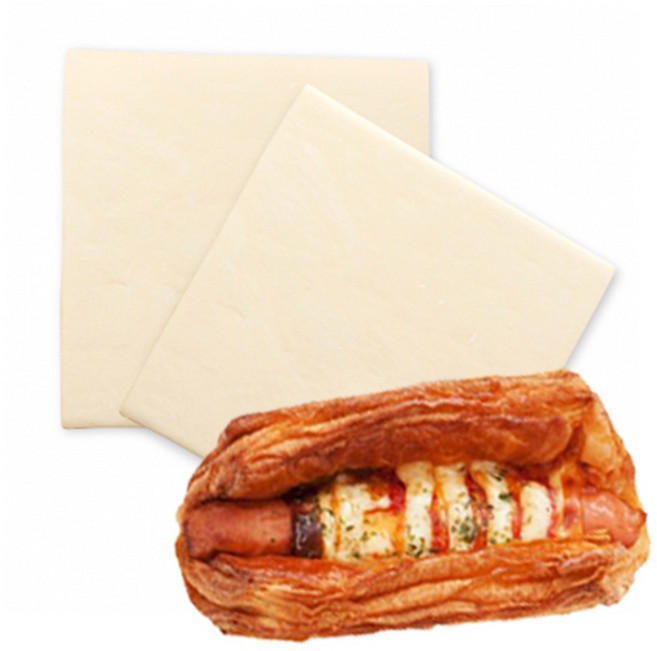 냉동생지 사각페스츄리시트(소) 60g 소세지빵 만들기 하나베이킹푸드, 900g, 1개