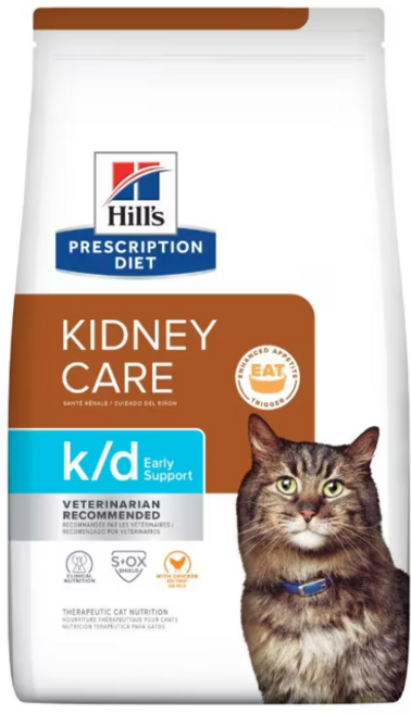 )당일발송( 힐스 캣 kd k/d 얼리 서포트 1.81kg 고양이 신장건강 처방식사료 kidney care with chicken early support, 1개