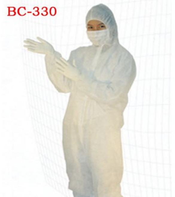 BC-330 拋棄式不織布連身防護衣, 1個, SIZE-M