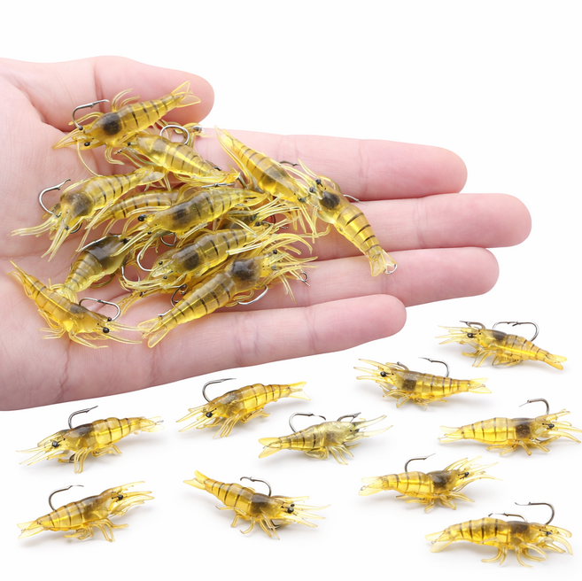 글로리존 새우 미끼 갈고리 야광 밑밥, 황새우, 20개, 1.3g