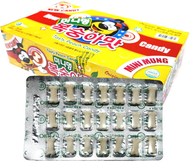 (무)미니멍 복숭아향캔디(10gx30입), 10g, 30개