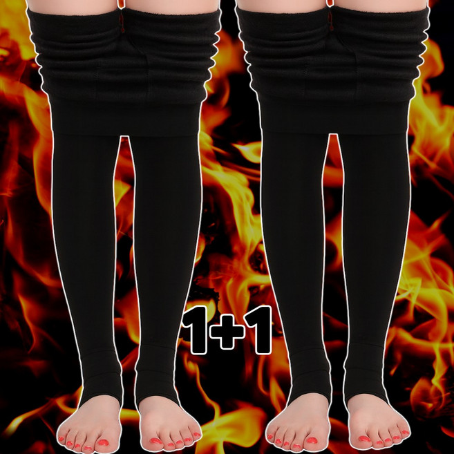 베이브 여성용 융털 레깅스 겨울 기모 스타킹