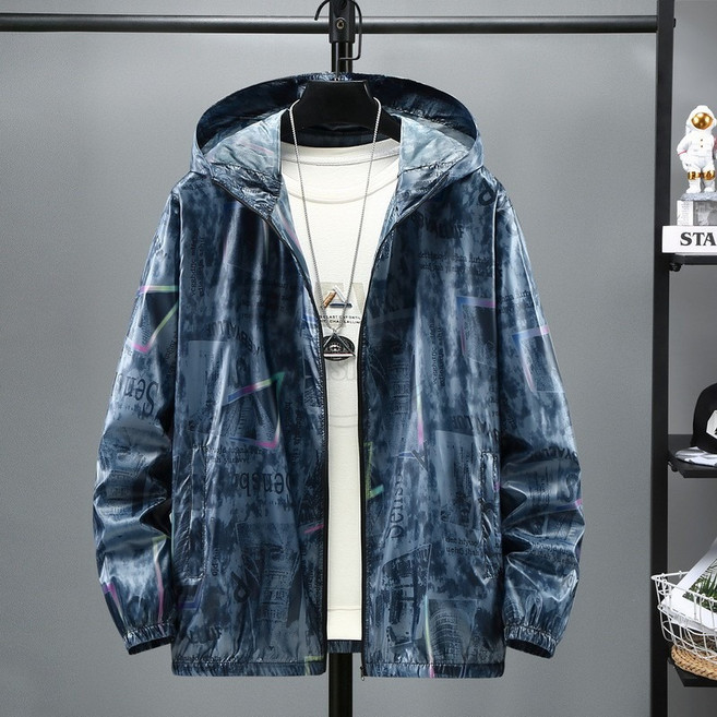 Krismile4XL-10XL 바람막이 남성 빅사이즈 아이스 실크 후드 점퍼 남자 자켓 잠바 봄 여름 루즈핏Krismile5/3