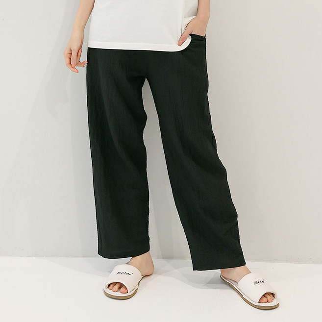 글램공감 커플용 지지미 슬러시 무지 9부 잠옷 바지