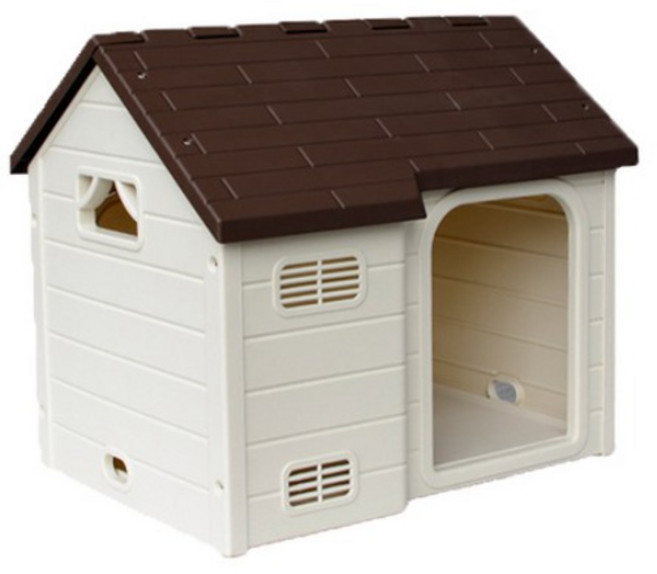 PET TIME 펫타임 애견 하우스 개집 SDH-600 안전문 무료증정 하드하우스, 브라운, 1개