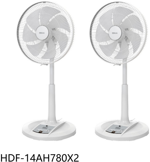 禾聯 HDF-14AH780X2 14吋 DC變頻 無線 2入組 電風扇, HDF-14AH780-MX2