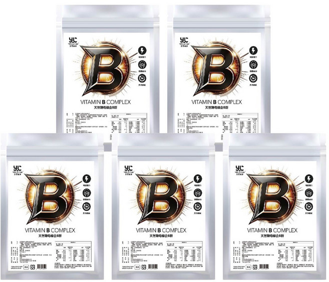 艾思維康 【 馬力強 長效B群 + 牛磺酸 + 肌醇 】 天然酵母 蔬果酵素 瓜拿納 生物素 葉酸 活力保健, 5個, 30顆