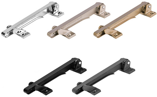 PUREGO 현관문 문고리 잠금장치 안전고리 걸쇠, 1개, 골드