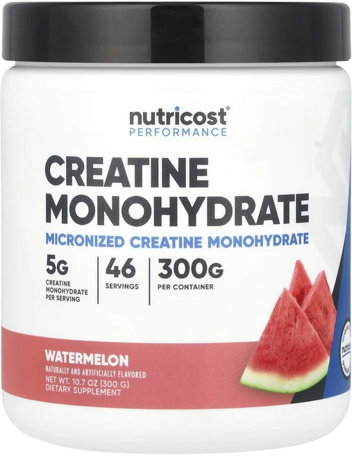 Nutricost 운동 능력 크레아틴 일수화물 수박 300g(10.7oz), Nutricost운동능력크레아틴일수화물수박300g107, 300g, 1개 - 쿠팡